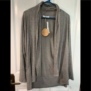 August Mist Hadlee Grey Brushed Knit Cardigan.